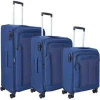 TheTrueC Koffer TheTrueC 3er Kofferset S/M/L Kopenhagen navy, 4 Rollen Rollen