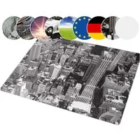 ANRO Bodenschutzmatte Hera Bodenschutz für Hartboden Stuhlunterlage, Bodenschutz - gerollt, 1-St., Einzelpackung, 1mm Stark Anti-Rutsch Unterseite genarbt 90x120cm Print NewYork