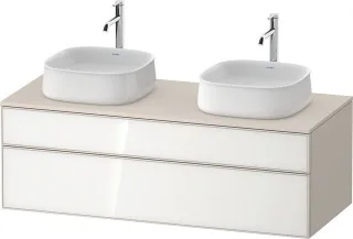 Duravit Zencha Konsolenwaschtischunterbau wandhängend Weiß & Taupe n/a & Supermatt 1300x550x442 mm - ZE4823B64830000