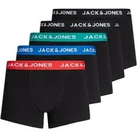 Jack & Jones Boxer JACHUEY im Fünferpack mit toniger Naht und elastischem Bund (Packung, 5-St., 5er-Pack) unifarben, modisch, eng anliegend, Baumwollmischung