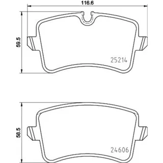 Hella Bremsbel?ge hinten Audi A8 8DB355016-011
