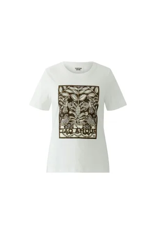 Oui - T-Shirt cloud dancer - Gr. - 44