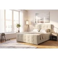 OTTO home Boxbett LILIENNE, Polsterbett mit Bettkasten und Taschenfederkernmatratze H3, mit Kaltschaumtopper, Chenille-Bezug, 160x200 & 180x200 cm