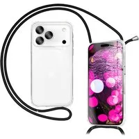 Nalia Smartphone-Hülle Apple iPhone 17 Pro Max 17,5 cm (6,9 Zoll), Klare Hülle mit Band zum Umhängen / 160cm Handy Kette Verstellbar