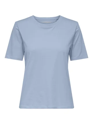 ONLY - ONLHAPPY S/S O-NECK TEE PR JRS Cashmere Blue - Gr. - S