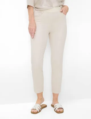 Raphaela by Brax Damen Five-Pocket-Hose Style PAMINA 6/8 LINEN, hellbeige, Gr. 50