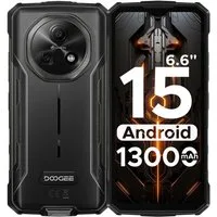 DOOGEE Fire 5 Android 15 Outdoor Handy 13000mAh Großer Akku Smartphone (16,7 cm/6.6 Zoll, 64 GB Speicherplatz, 13 MP Kamera, 6.6'' HD+ 90Hz, 13MP + 8MPKamera, 3GB +64GB, NFC/ OTG/ Triple-Slot)