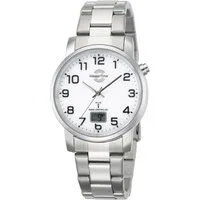 MASTER TIME Funkuhr Basic MTGA-10300-12M, Armbanduhr, Quarzuhr, Herrenuhr, Datum, Edelstahlarmband