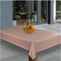 laro Tischdecke Wachstuch-Tischdecken Abwaschbar Rosa geprägt Metallic rechteckig