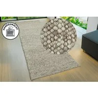 OTTO home Läufer Wolly, handgewebt, Handweb Teppich, rechteckig, Höhe: 14 mm, Wolle, Brücke, Flur, Schlafzimmer, Wohnzimmer