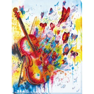 Perlen-Stickbild "Musik", 30 x 40 cm