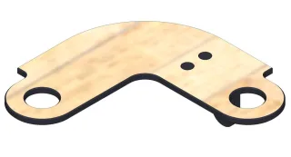 Giese Slimbord mit Halter für Rasierer Eckmodell rechts schwarz matt mit Schichstoff (HPL) in holzop 30968-14