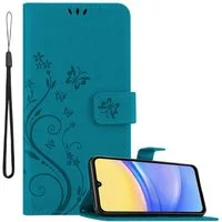 Cadorabo Handyhülle für Samsung Galaxy A16 Hülle Samsung Galaxy A16, Hülle Schutzhülle Blumen Flower mit Standfunktion Kartenfach Magnet