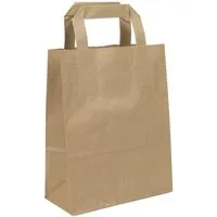 KK Verpackungen Tragetasche (500-tlg), Papiertragetaschen Papiertüten Papiertaschen 18 + 8 x 22 cm