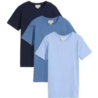 bonprix T-Shirt (Packung, 3er) aus hautfreundlicher Baumwolle, mit Rundhalsausschnitt, Kurzarm-Design