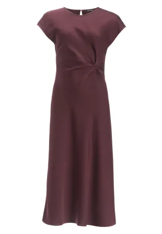 SWING - Slip Dress aus Satin mit Twist Detail merlot - Gr. - 42
