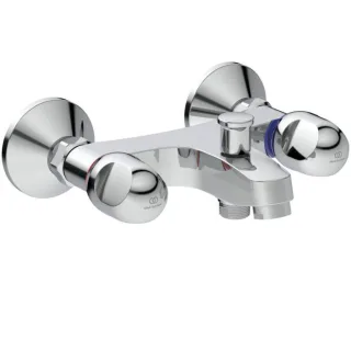 Ideal Standard Alpha Wannenarmatur B1421AA chrom, Aufputz, 2 Griffarmatur