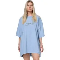 Worldclassca T-Shirt Worldclassca Oversized Print SHE WILL T-Shirt lang Sommer Oberteil