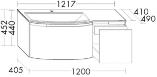 Burgbad Keramik Waschtisch-Set YSO PG2 HGL Schilf Ultramatt/Alpinweiss, SFIH121LF5750C0001 SFIH121LF5750C0001