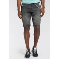 Bruno Banani Jeansshorts (Set, 2-tlg., mit Band) bequemer Sitz, gerade Beinform, mit praktischen Taschen
