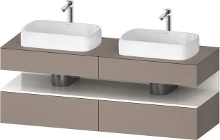 Duravit Qatego Konsolenwaschtischunterbau wandhängend Basalt Matt 1600x550x600 mm - QA4779022430010 QA4779022430010