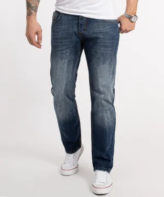 Rock Creek Jeans Straight Cut Blau