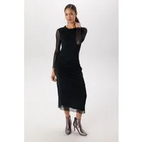 Aniston SELECTED Maxikleid In Mesh-Qualiät und transparenten Ärmeln - NEUE KOLLEKTION