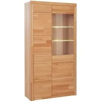 OTTO home Vitrine Silkeborg teilmassiv, schöne grifflose Optik
