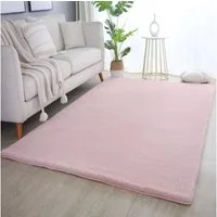SIMPEX24 Teppich Unicolor - Einfarbig, Läufer, Höhe: 20 mm, Teppich Wohnzimmer Einfarbig Shaggy Modern Flauschiger Felloptik Weich