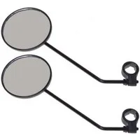 Gravidus Fahrradreflektor 2er Set Fahrradspiegel Rückspiegel Lenkerspiegel schwarz