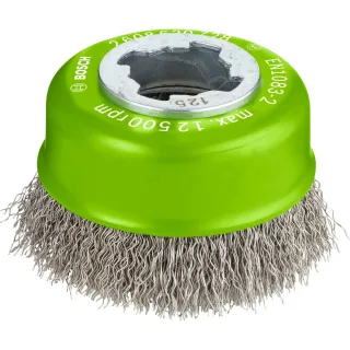 Bosch PRO Topfbürste X-LOCK Clean for Inox, 75 mm, gewellter rostfreier Stahldraht - 2608620728