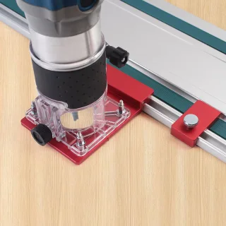 Aluminum Alloy Router Guide Rail Adapter Straight Line Milling Groove Compatible With Most Router Models Precision Routi
