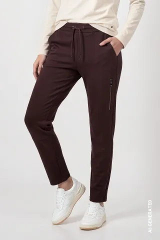 monari - Jogger mit Reißverschluss black coffee - Gr. - 46
