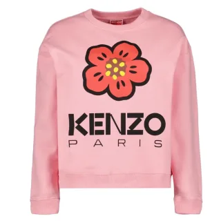 Kenzo Paris Sweatshirt mit Blumenlogo in Rosa