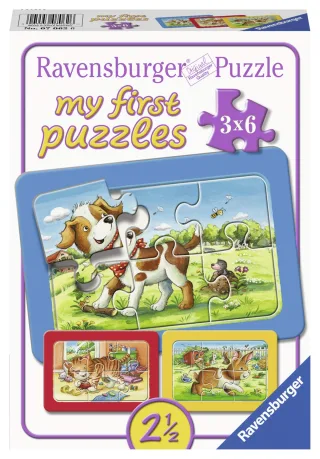 Ravensburger Kinderpuzzle 07062 - Meine Tierfreunde: my first puzzles [3x6 Teile]