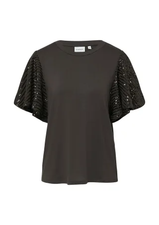 comma - T-Shirt braun - Gr. - 34