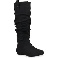 VAN HILL 820242 Schlupfstiefel Damen Schlupfstiefel Warm Gefütterte Stiefel Nieten Winter
