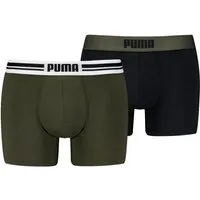 PUMA Boxershorts PUMA MEN EVERYDAY PLACED LOGO BOXERS 2P (2er Pack) mit Logo Webbund