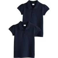 Next Poloshirt Kurzärmelige Polohemden aus Baumwolle im 2er-Pack (2-tlg)