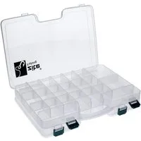 Zite Angelkoffer Angelbox Doppelseitig Transparent, 29,5x19x6cm mit Tragegriff
