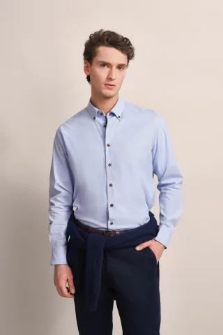 Bugatti Herren Hemd aus 100 % Baumwolle