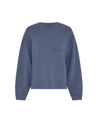 msch copenhagen - MSCHIlliana Ima Q Sweatshirt vintage indigo - Gr. - S/M