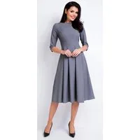 Awama Abendkleid mit ausgestelltem Rock und 3/4-Ärmeln