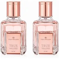 TOM TAILOR Duft-Set True Values For Her Eau de Parfum Doppelpack 2 × 30 ml, 2-tlg., Doppelpack mit 2 × 30 ml für Alltag und Reisen