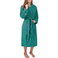 normani Damenbademantel Damen Premium Bademantel Basic, 122, Baumwolle, Schalkragen, Bindegürtel, Saunamantel aus weicher Baumwolle