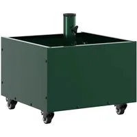 vidaXL Schirmhalter Sonnenschirmständer 11.75 kg Grün Stahl Quadratisch, 1 tlg.