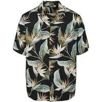 URBAN CLASSICS Langarmhemd Urban Classics Herren Blossoms Resort Shirt (1-tlg)