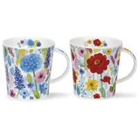 formano Tasse Dunoon, Porzellan, Spülmaschinengeeignet, Mehrfarbig, Blumen, H: 11cm