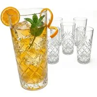 relaxdays Longdrinkglas Longdrinkgläser 6er Set, 6-tlg., Glas