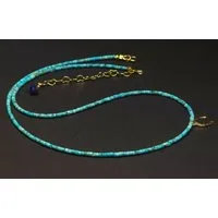 GOLDEN Kette mit Anhänger Feine Türkis Kette 14K Gold Filled Hufeisen Glücksanhänger